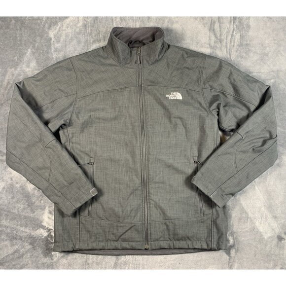 The North Face Other - The North Face Full Zip Jacket Men’s L Dark Gray Rain Outdoor Embroidered Logo